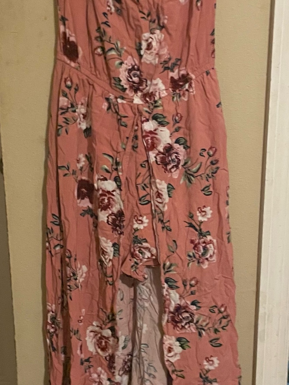 Rue21 Coral Floral Jumpsuit Romper